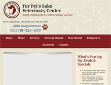 Tablet Screenshot of forpetssakeveterinarycenter.com